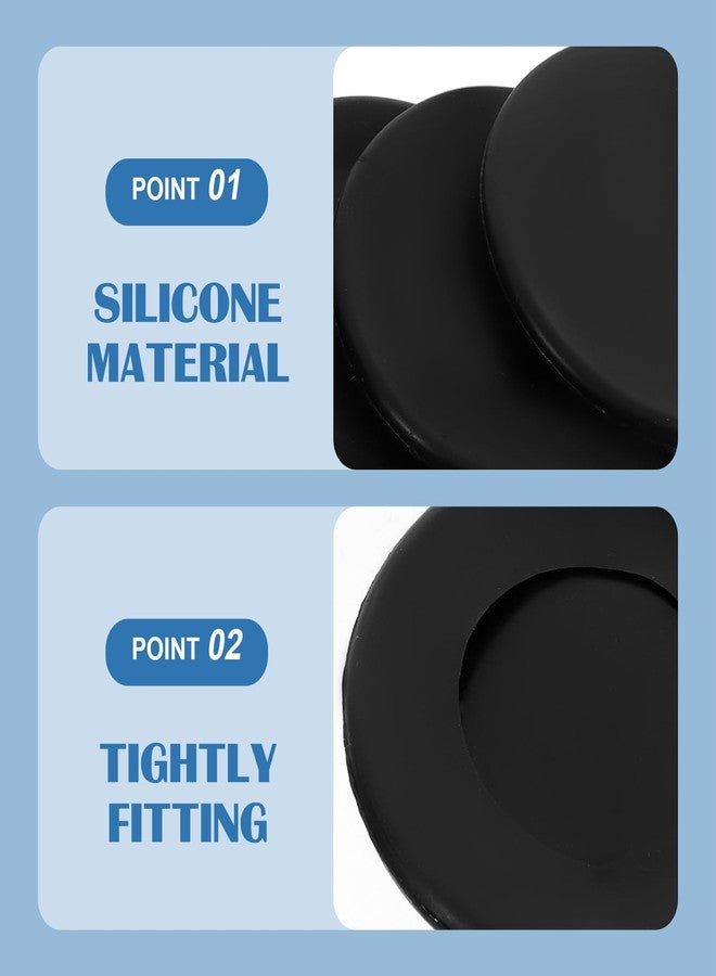 JECOMPRIS 20pcs Heads Cover Protector Soft Silicone Spare Parts Replacement Disposable Diaphragm Covers Black - Image 3
